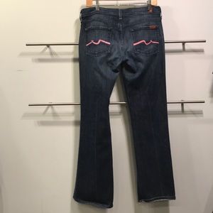 7 FOR ALL MANKIND JEANS PINK STYLE FLARE SIZE 30